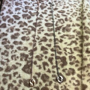 2 pcs Necklaces for Women Dainty Trendy Adjustable Long Set